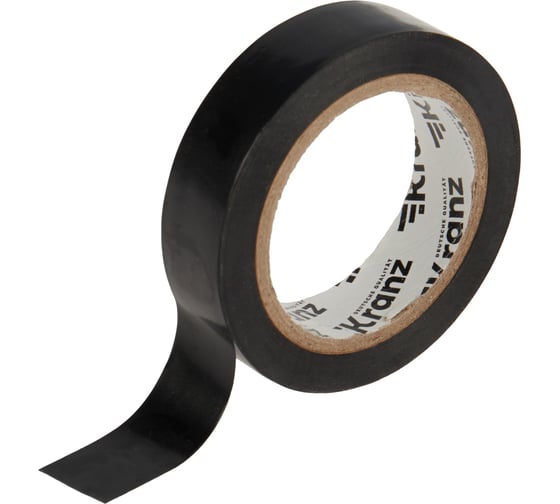 Изображение товара Изолента ПВХ KRANZ 0,13х15 мм, 10 м, черная KR-09-2006