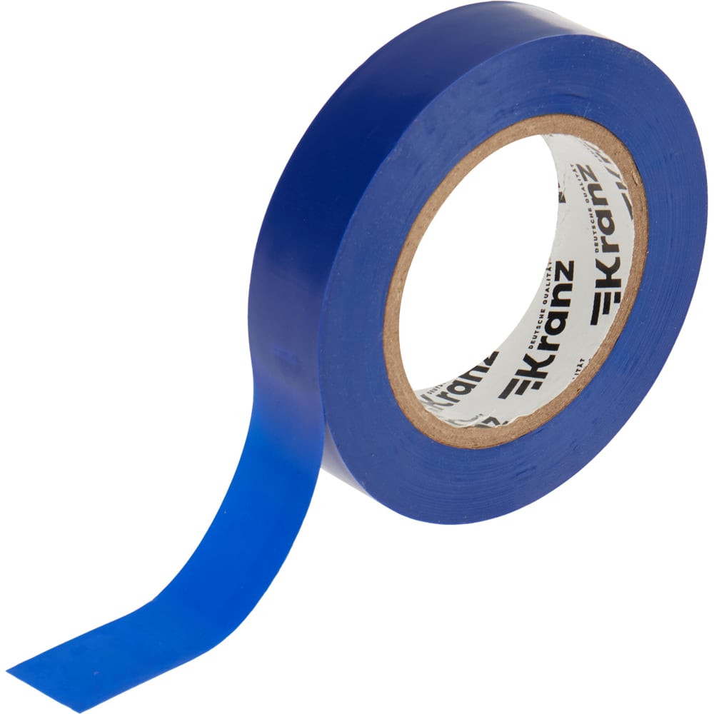 Изображение товара Изолента ПВХ KRANZ 0,13х15 мм, 20 м, синяя KR-09-2605