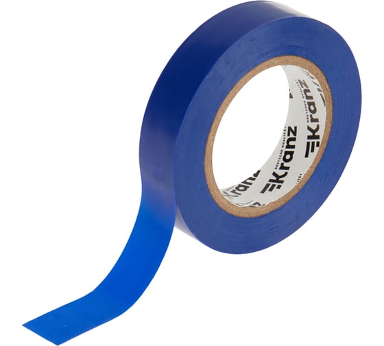 Изображение товара Изолента ПВХ KRANZ 0,13х15 мм, 20 м, синяя KR-09-2605