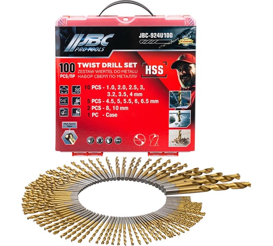 Изображение товара Сверла по металлу JBC набор 100 предметов JBC-924U100(65617)