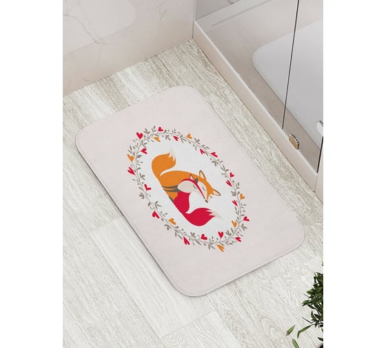 Изображение товара Коврик противоскользящий JoyArty "Лисья любовь" для ванной, сауны, бассейна, bath_91994