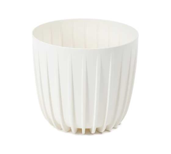 Изображение товара Кашпо ФлораПласт MIRA пластик, низкая d238мм h209мм 7л крем 072714