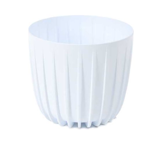 Изображение товара Кашпо ФлораПласт MIRA пластик, низкая d238мм h209мм 7л белый 072709