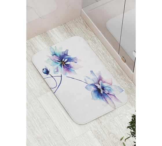 Изображение товара Коврик противоскользящий JoyArty "Морозный цветок" для ванной, сауны, бассейна, bath_13885