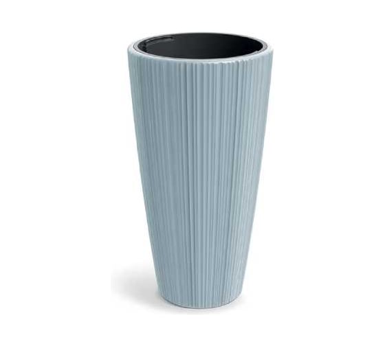 Изображение товара Кашпо ФлораПласт Oro пластик, с владышем d39см h73см светло серый 072642