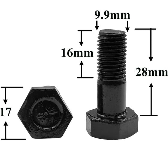 Изображение товара Болт Крепавто М10*28*1,25 правой полуоси R0399