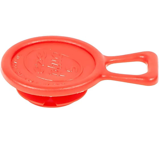 Изображение товара Пластиковая заглушка с лапкой Миниворкс под отверстие Ø16.3-23.8 мм, подходит под резьбу М22, М24, красный, 10 шт TP1/2