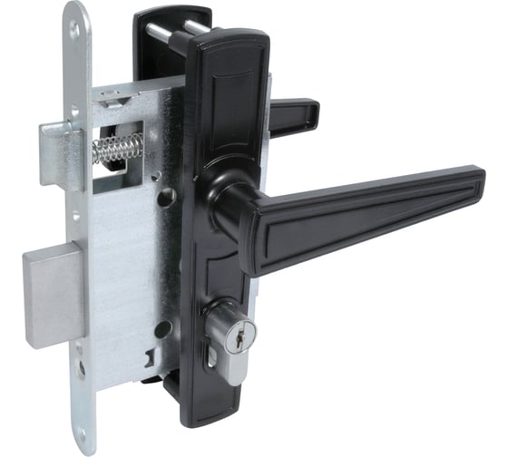 Изображение товара Замок врезной Птимаш ЗВ4-3.01 черный с/руч17544