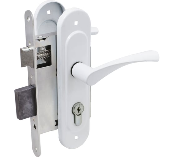 Изображение товара Замок врезной Птимаш ЗВ8-4.1 5 ключей, с ручкой 12561