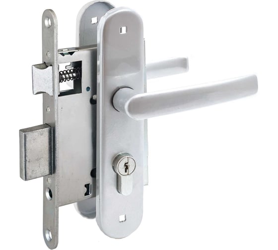 Изображение товара Замок врезной Птимаш ЗВ4-3.08 хром СТЯЖКИ с/руч 8839