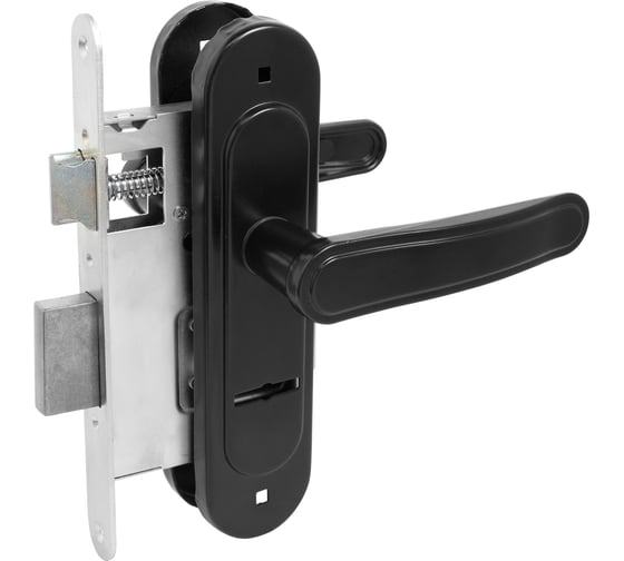 Изображение товара Замок врезной Птимаш ЗВ9-4.03 черный с/руч 14486