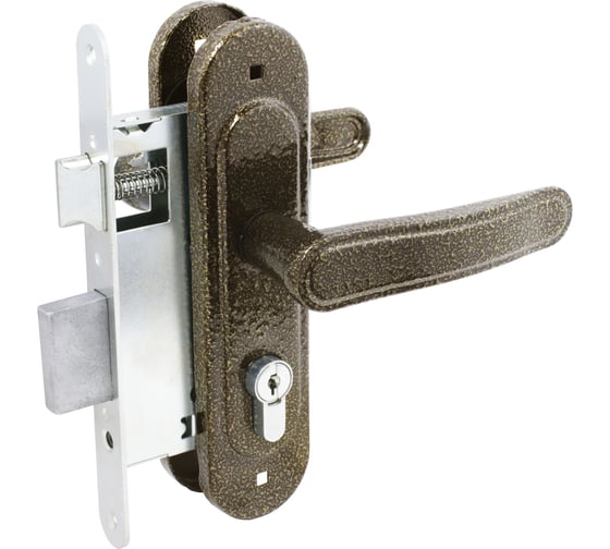 Изображение товара Замок врезной Птимаш ЗВ4-3.03 бронза м/о 55 с/руч 12788