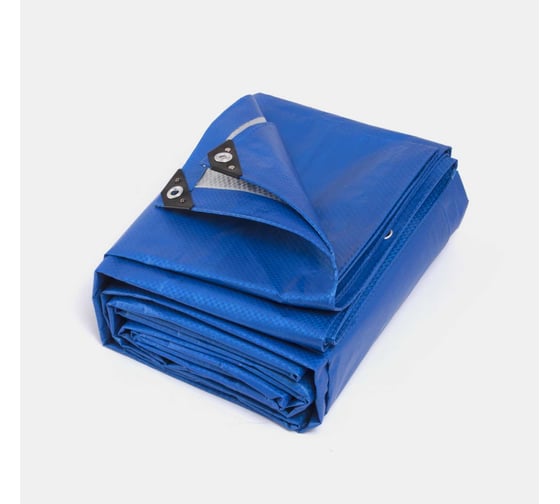 Изображение товара Тент ООО Миротент 2х3 полиэтилен (180 г/м2) сине-серый, люверс 0.5м МД-00001295