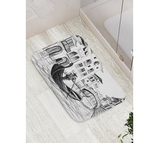 Изображение товара Коврик противоскользящий JoyArty "Путешествие на лодке по Венеции" для ванной, сауны, бассейна, bath_26211
