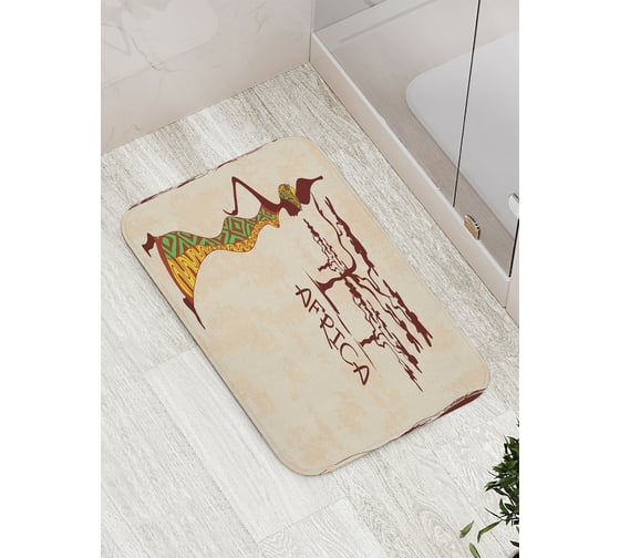 Изображение товара Коврик противоскользящий JoyArty "Африка приветствует" для ванной, сауны, бассейна, bath_23264