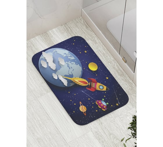 Изображение товара Коврик противоскользящий JoyArty "Земля из космоса" для ванной, сауны, бассейна, bath_32776