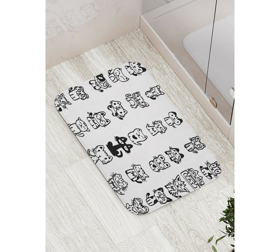 Изображение товара Коврик противоскользящий JoyArty "Нарисованные коты" для ванной, сауны, бассейна, bath_25248