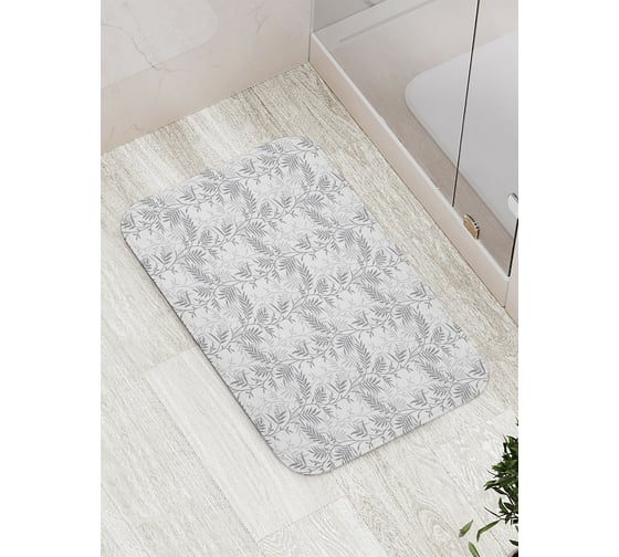 Изображение товара Коврик противоскользящий JoyArty "Игольчатые листья" для ванной, сауны, бассейна, bath_13575