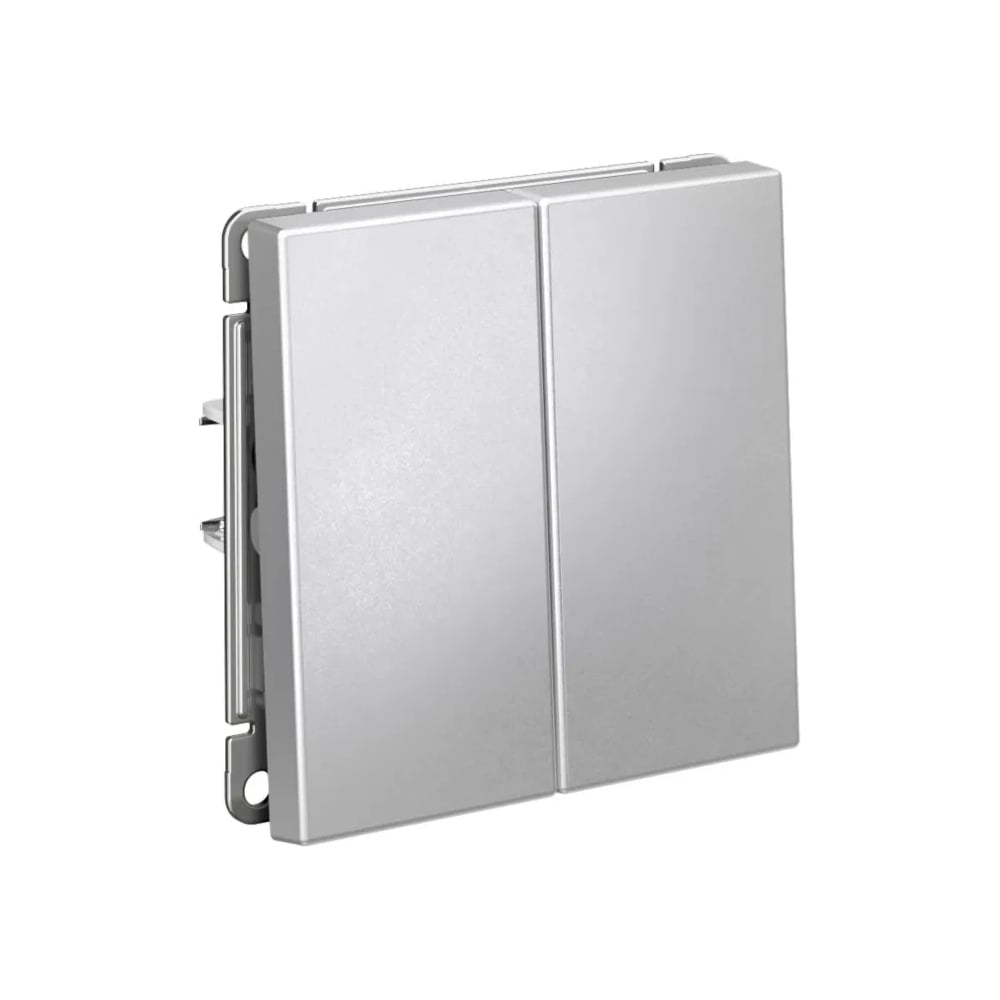 Изображение товара Выключатель 2-клавишный Systems Electric ARTGALLERY IP20 алюминий 10А