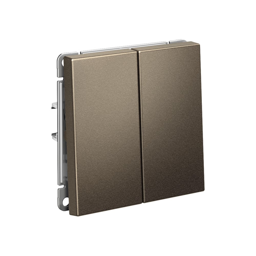 Изображение товара Выключатель Systeme Electric ARTGALLERY 2-клавишный 10А мокко механизм быстрозажим