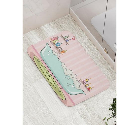 Изображение товара Коврик противоскользящий JoyArty "Пенная ванна" для ванной, сауны, бассейна, bath_9537