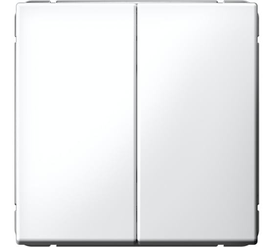 Изображение товара Переключатель Systeme Electric ARTGALLERY 2-клавишный, 10АХ, механизм, быстрозажим. клем., белый GAL000165S