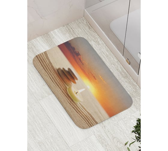 Изображение товара Коврик противоскользящий JoyArty "Морской закат" для ванной, сауны, бассейна, bath_21844