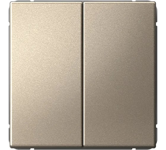 Изображение товара Переключатель Systeme Electric ARTGALLERY 2-клавишный, 10АХ, механизм, быстрозажим. клем., шампань GAL000565S