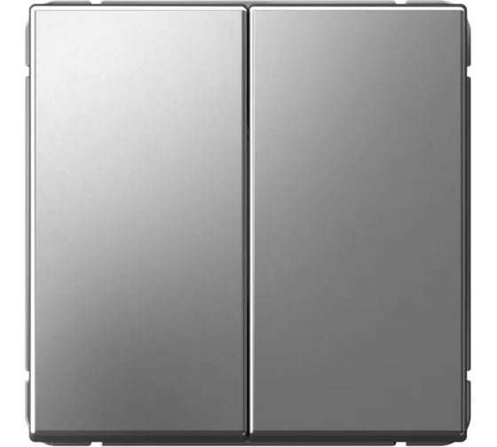 Изображение товара Переключатель Systeme Electric ARTGALLERY 2-клавишный, 10АХ, механизм, быстрозажим. клем., сталь GAL000965S