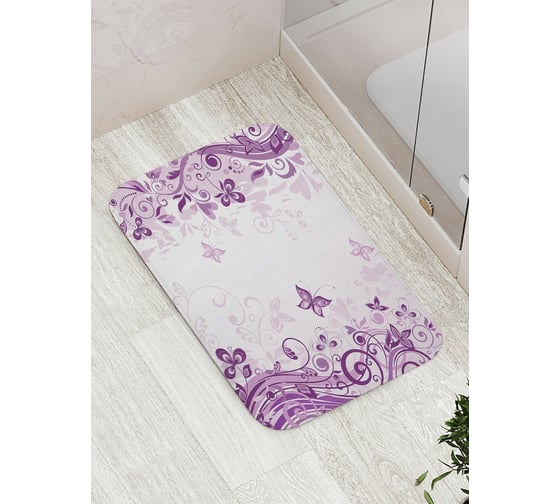 Изображение товара Коврик противоскользящий JoyArty "Элегантные бабочки" для ванной, сауны, бассейна, bath_13609