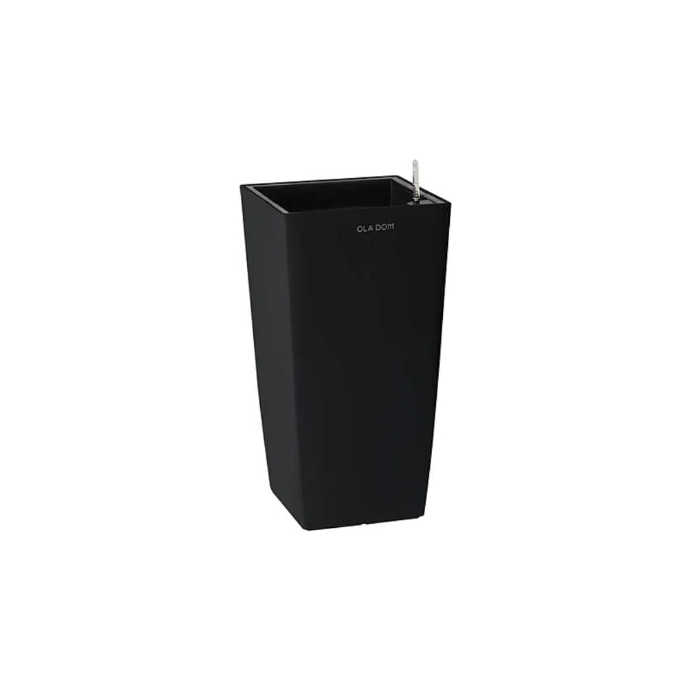 Изображение товара Квадратное пластиковое кашпо Ola Dom DELUXE LONG 19 л черное