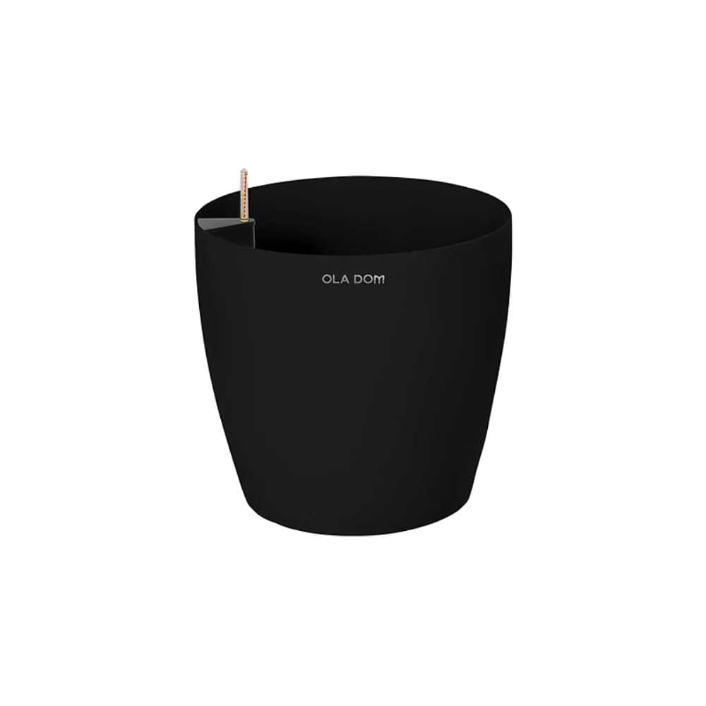 Изображение товара Кашпо Ola Dom DELUXE круглое 26 литров черное объем 395 мм