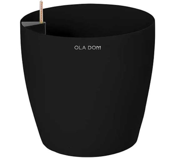 Изображение товара Кашпо Ola Dom DELUXE круглое, 26 литра, черный, 435x435x395 мм 072842