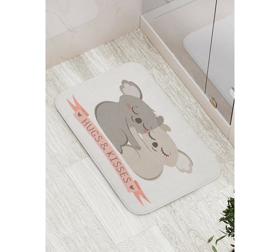 Изображение товара Коврик противоскользящий JoyArty "Объятья и поцелуи" для ванной, сауны, бассейна, bath_91993