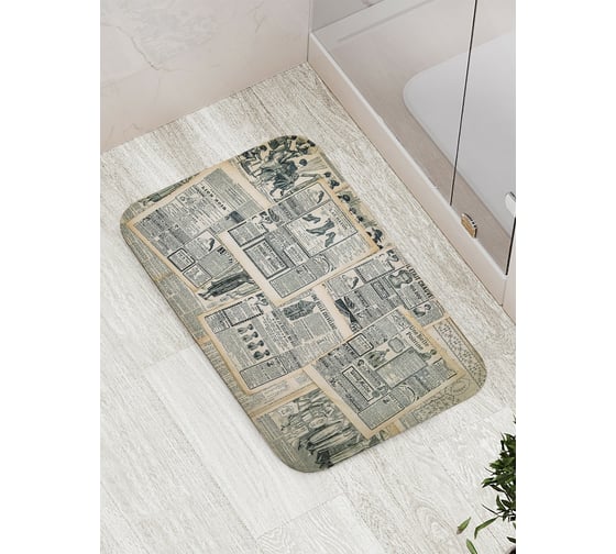 Изображение товара Коврик противоскользящий JoyArty "Газетные редакции" для ванной, сауны, бассейна, bath_15860