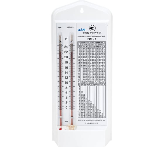 Изображение товара Гигрометр психрометрический ОФИСМАГ ВИТ-1 с поверкой РФ, диапазон: от 0 до +25 С, ш/к23000 671341