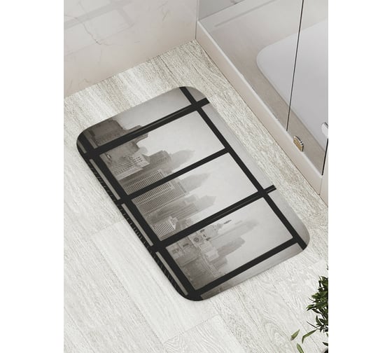 Изображение товара Коврик противоскользящий JoyArty "Город за окном" для ванной, сауны, бассейна, bath_11844