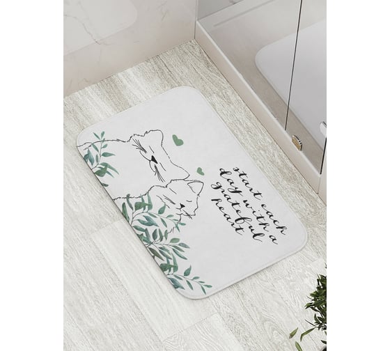 Изображение товара Коврик противоскользящий JoyArty "Пара котиков" для ванной, сауны, бассейна, bath_142561