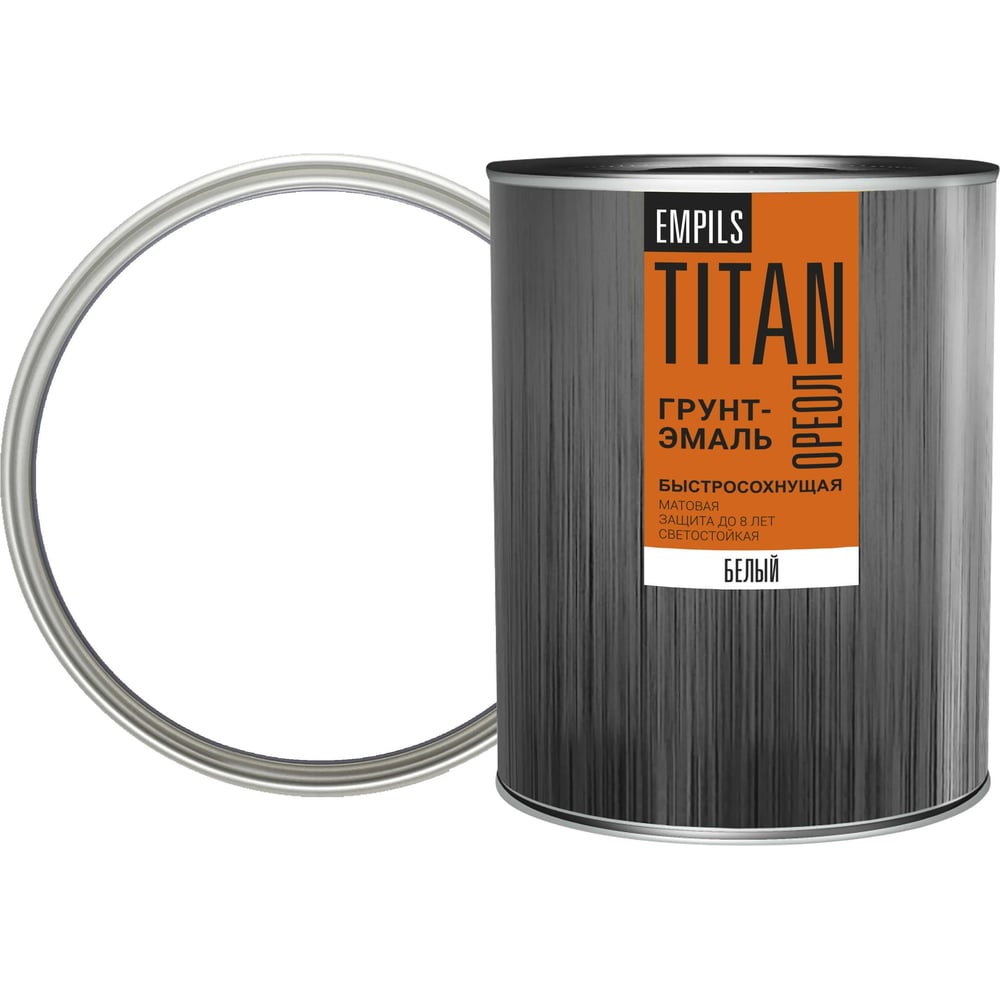 Изображение товара Быстросохнущая грунт-эмаль TОРЕОЛ ITAN матовая белая RAL 9010 0.75 л