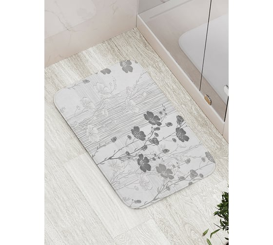 Изображение товара Коврик противоскользящий JoyArty "Цветы под дождем" для ванной, сауны, бассейна, bath_17038