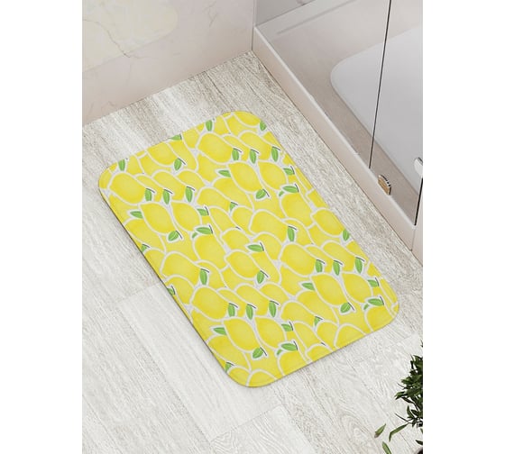 Изображение товара Коврик противоскользящий JoyArty "Лимонное полотно" для ванной, сауны, бассейна, bath_13410