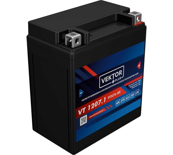 Изображение товара Аккумуляторная батарея VEKTOR PLUS VT 1207.1 Vektor Energy 19276