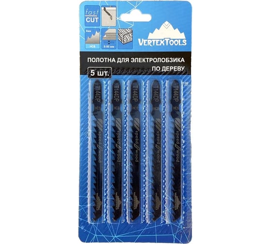 Изображение товара Полотно по дереву для электролобзика vertextools T144DP