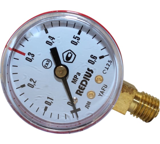Изображение товара Манометр пропановый Redius 0.6 Мпа с поверкой DK.1340.00420