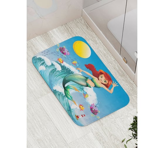 Изображение товара Коврик противоскользящий JoyArty "Летящая русалка" для ванной, сауны, бассейна, bath_13875