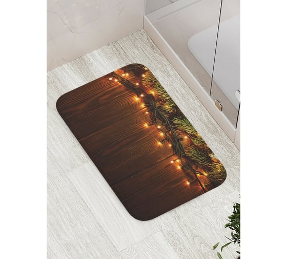 Изображение товара Коврик противоскользящий JoyArty "Новогодняя гирлянда" для ванной, сауны, бассейна, bath_20304