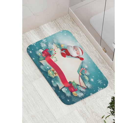 Изображение товара Коврик противоскользящий JoyArty "Новогодняя звезда" для ванной, сауны, бассейна, bath_19379