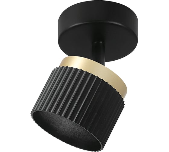 Изображение товара Накладной светильник WOLTA MUSE под лампу GX53, Черный/Золото WSL-GX53/19BG-2