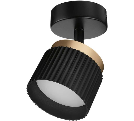 Изображение товара Накладной светильник WOLTA MUSE под лампу GX53, Черный/Золото WSL-GX53/19BG-2