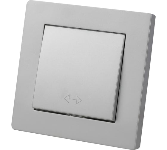 Изображение товара Выключатель TDM ELECTRIC перекрестный 1 кл. 10А серебр. металлик "Сенеж" SQ1816-0219